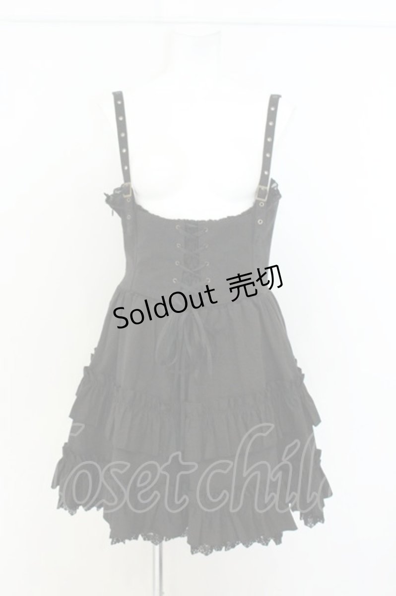 画像2: ATELIER PIERROT / Forbidden Prayer Jumper Skirt　ジャンパースカート  ブラック O-26-08-07-006-EL-OP-OW-OS (2)