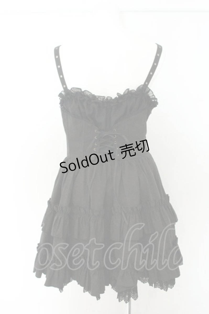 画像1: ATELIER PIERROT / Forbidden Prayer Jumper Skirt　ジャンパースカート  ブラック O-26-08-07-006-EL-OP-OW-OS (1)
