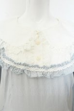 画像2: LOLITA他 / ヨーク襟ワンピース  サックス×アイボリー O-26-08-07-010-LO-OP-IG-OS (2)