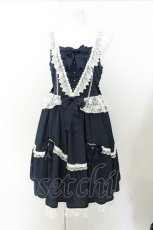 画像1: metamorphose / レースフリルティアードジャンパースカート  コン O-26-08-07-002-ME-OP-YM-OS (1)