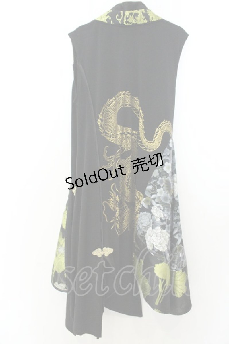 画像3: Qutie Frash / 和柄インナーチュニック  ブラック O-26-08-07-023-QU-TO-OW-OS (3)