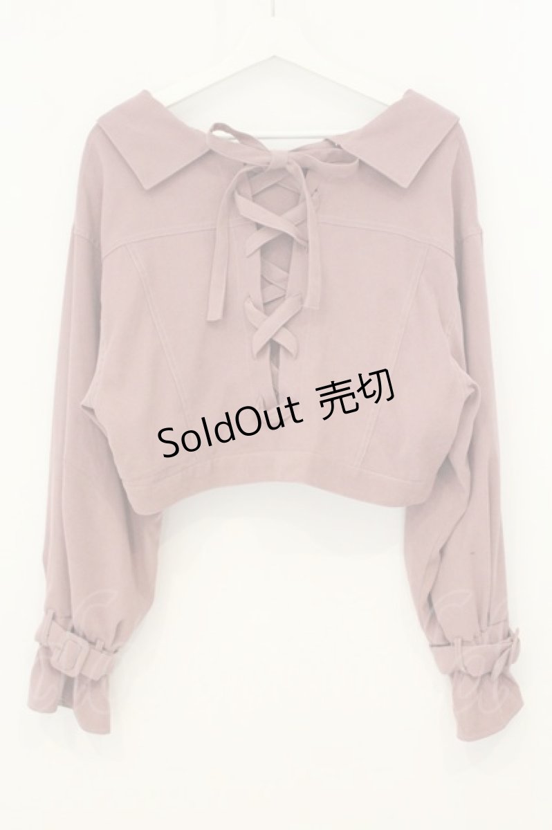 画像3: axes femme POETIQUE / バックレースアップジャケット M ピンク O-26-08-08-003-AX-JA-IG-OS (3)