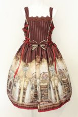 画像1: LIEF / Angelica Library Lace-up （アンジェリックライブラリーレースアップジャンパースカート） M ワイン O-26-08-08-032-LO-OP-IG-OS (1)