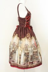 画像4: LIEF / Angelica Library Lace-up （アンジェリックライブラリーレースアップジャンパースカート） M ワイン O-26-08-08-032-LO-OP-IG-OS (4)