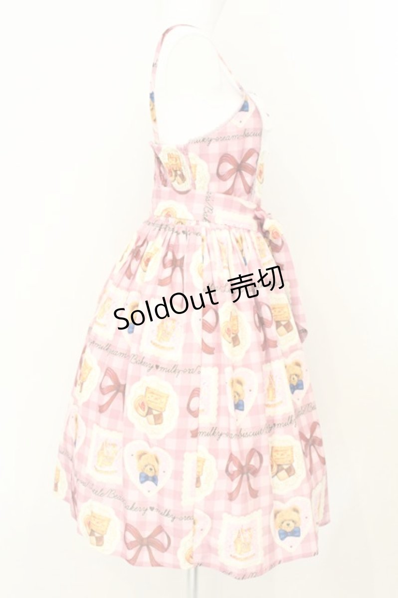 画像4: axes femme kawaii / ベアズベーカリー柄ジャンスカ M ピンク O-26-08-08-034-AX-OP-IG-OS (4)
