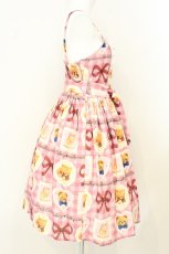 画像4: axes femme kawaii / ベアズベーカリー柄ジャンスカ M ピンク O-26-08-08-034-AX-OP-IG-OS (4)