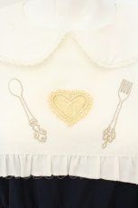 画像2: axes femme kawaii / 刺繍入りワンピース M ネイビー O-26-08-08-038-AX-OP-IG-OS (2)