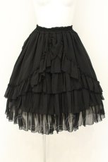 画像1: ATELIER PIERROT / シフォンスカート  ブラック O-26-08-08-047-EL-SK-IG-OS (1)