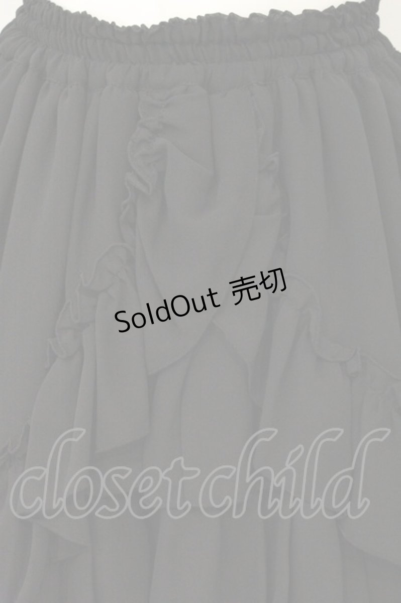 画像2: ATELIER PIERROT / シフォンスカート  ブラック O-26-08-08-047-EL-SK-IG-OS (2)