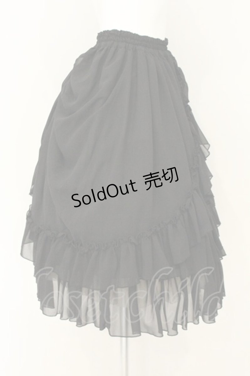 画像3: ATELIER PIERROT / シフォンスカート  ブラック O-26-08-08-047-EL-SK-IG-OS (3)
