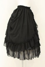 画像3: ATELIER PIERROT / シフォンスカート  ブラック O-26-08-08-047-EL-SK-IG-OS (3)
