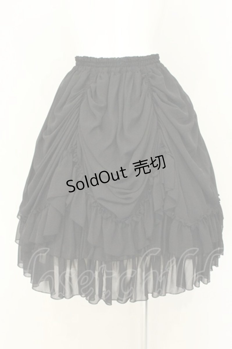画像4: ATELIER PIERROT / シフォンスカート  ブラック O-26-08-08-047-EL-SK-IG-OS (4)