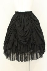 画像4: ATELIER PIERROT / シフォンスカート  ブラック O-26-08-08-047-EL-SK-IG-OS (4)