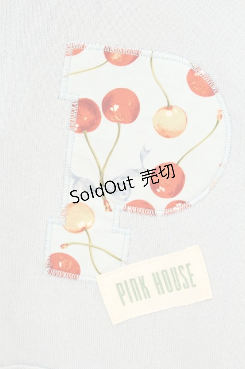画像2: PINK HOUSE / CHELSEA　チェリーハートワッペン使いZIPパーカー 3(M) サックス O-26-08-08-056-LO-TO-OW-OS (2)