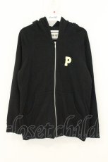 画像1: PINK HOUSE / サークルワッペン使いZIPパーカー L クロ O-26-08-08-060-LO-TO-OW-OS (1)