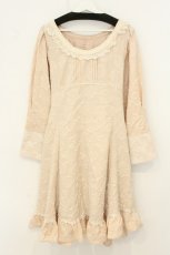 画像1: Eri Aino's collaboration / AINジャガードワンピース 6L ベージュ O-26-08-08-066-LO-OP-OW-OS (1)