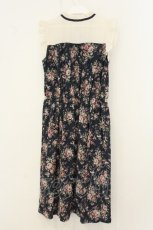 画像3: axes femme / ばら柄ノースリワンピース M ネイビー O-26-08-08-070-AX-OP-OW-OS (3)