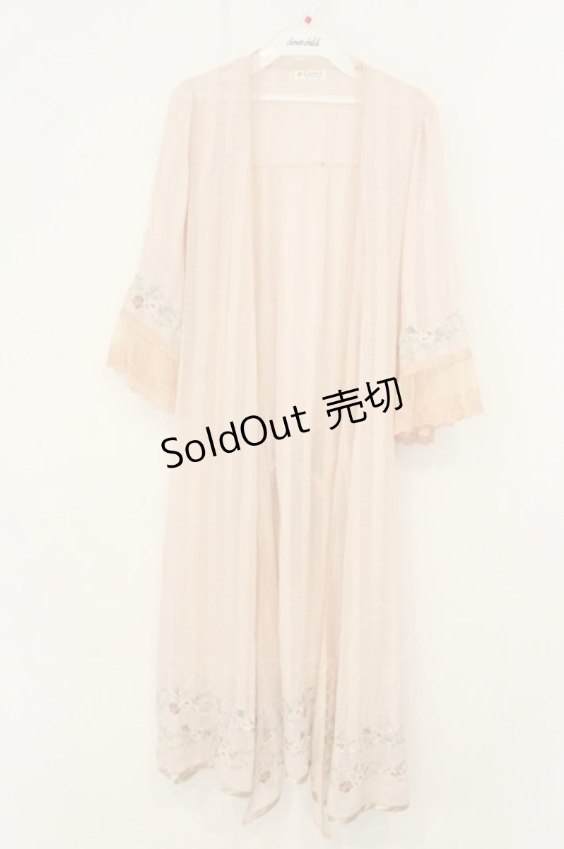 画像1: axes femme / ミュルーズ刺繍シアーガウン M ピンク O-26-08-08-074-AX-TO-OW-OS (1)