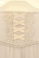 画像4: axes femme / 後ろレースアップトッパーカーディガン M グレー O-26-08-08-075-AX-TO-OW-OS (4)