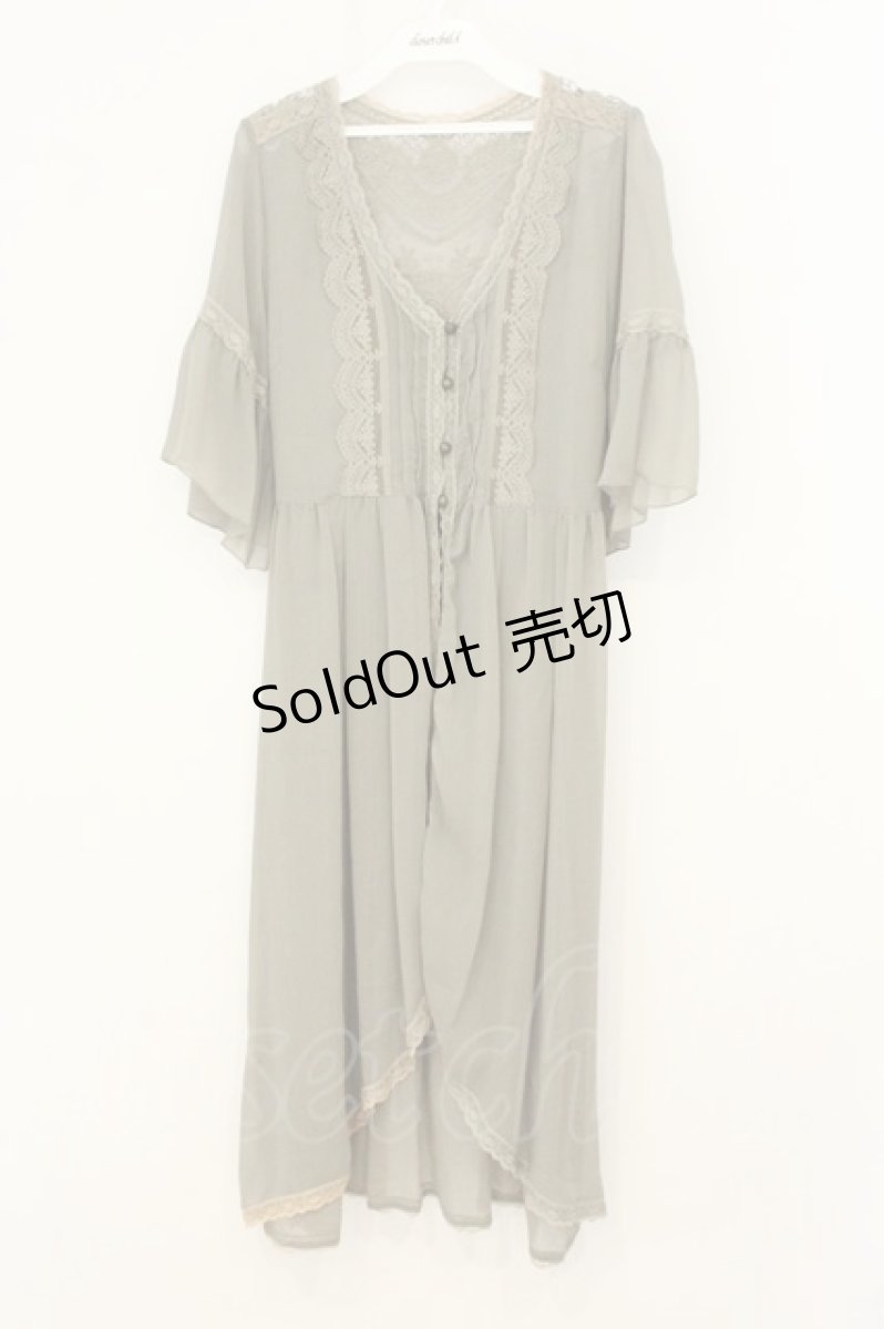 画像1: axes femme / バックレースデザインガウン M グリーン O-26-08-08-077-AX-TO-OW-OS (1)
