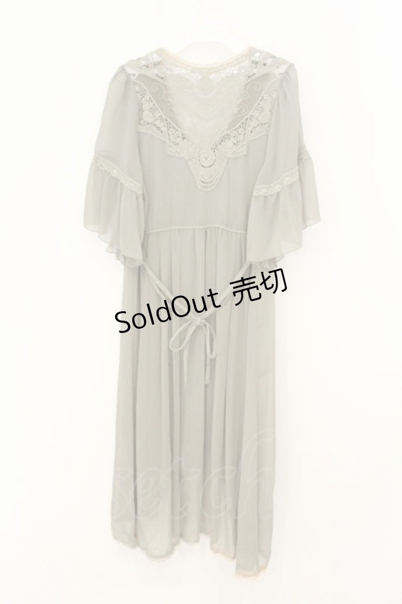 画像4: axes femme / バックレースデザインガウン M グリーン O-26-08-08-077-AX-TO-OW-OS (4)