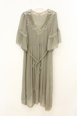 画像4: axes femme / バックレースデザインガウン M グリーン O-26-08-08-077-AX-TO-OW-OS (4)