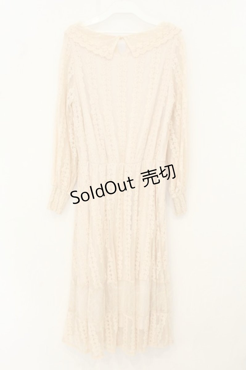 画像3: axes femme / 総レースワンピース M キナリ O-26-08-08-079-AX-OP-OW-OS (3)