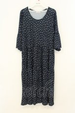 画像1: axes femme / ドットワンピース M ネイビー O-26-08-08-084-AX-OP-OW-OS (1)