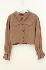 画像1: axes femme POETIQUE / バックプリーツブルゾン M ブラウン O-26-08-08-009-AX-JA-IG-OS (1)
