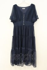 画像1: axes femme / ティアードワンピース M ネイビー O-26-08-08-087-AX-OP-OW-OS (1)