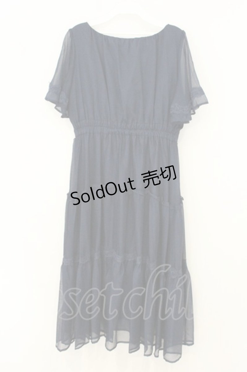 画像3: axes femme / ティアードワンピース M ネイビー O-26-08-08-087-AX-OP-OW-OS (3)
