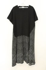 画像1: axes femme / 柄切り替えカットワンピース M クロ O-26-08-08-089-AX-OP-OW-OS (1)