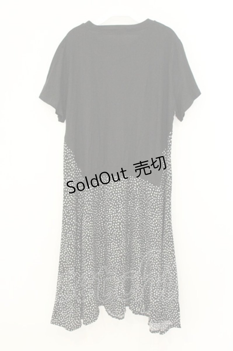 画像3: axes femme / 柄切り替えカットワンピース M クロ O-26-08-08-089-AX-OP-OW-OS (3)