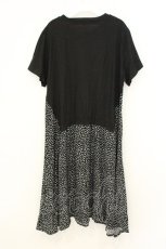 画像3: axes femme / 柄切り替えカットワンピース M クロ O-26-08-08-089-AX-OP-OW-OS (3)