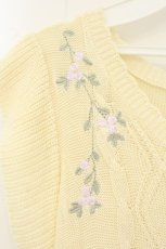 画像2: axes femme / レース×花柄ドッキングワンピース M キナリ×ラベンダー O-26-08-08-090-AX-OP-OW-OS (2)