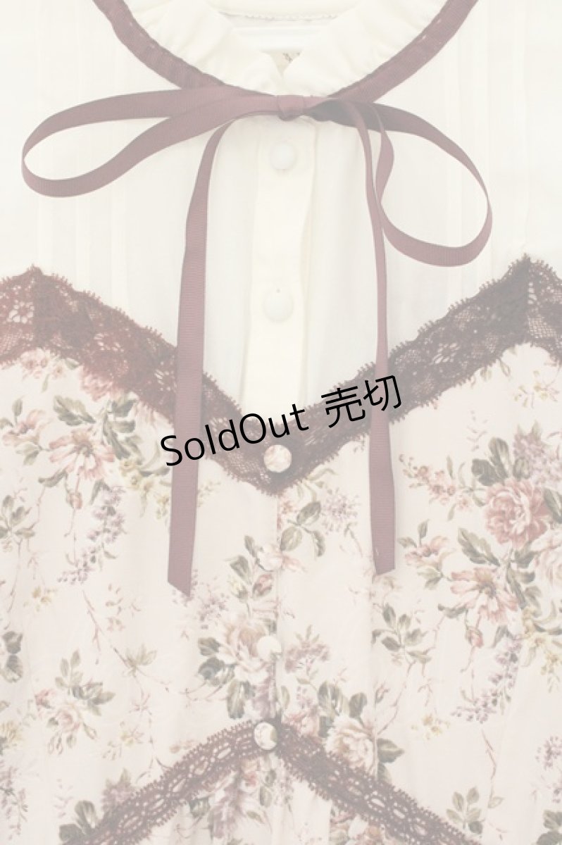 画像2: axes femme / ばら柄ノースリワンピース M ピンク O-26-08-08-093-AX-OP-OW-OS (2)