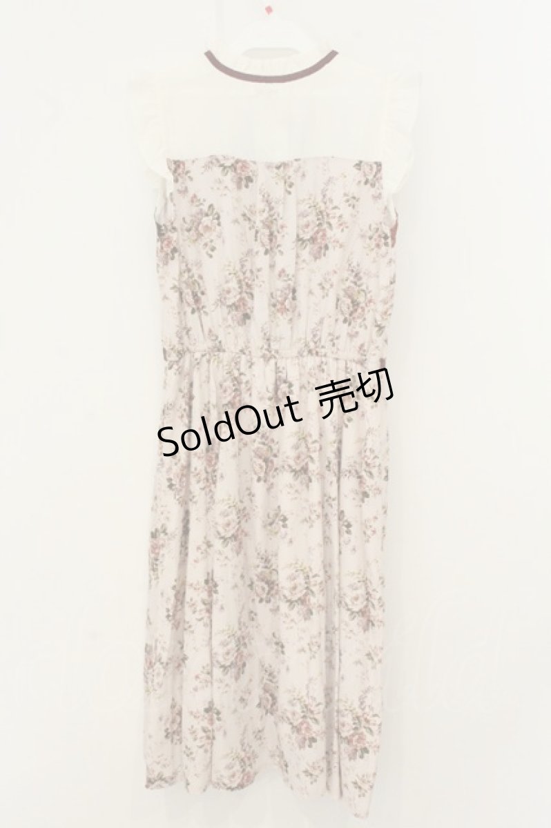 画像3: axes femme / ばら柄ノースリワンピース M ピンク O-26-08-08-093-AX-OP-OW-OS (3)