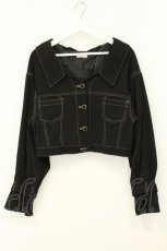 画像1: axes femme POETIQUE / バックレースアップジャケット M クロ O-26-08-08-010-AX-JA-IG-OS (1)
