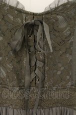 画像2: axes femme POETIQUE / ビスチェデザインチュールワンピース M グリーン O-26-08-08-096-AX-OP-OW-OS (2)