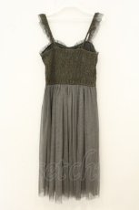 画像4: axes femme POETIQUE / ビスチェデザインチュールワンピース M グリーン O-26-08-08-096-AX-OP-OW-OS (4)