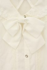 画像2: axes femme kawaii / ホルターフリルカラーブラウス M シロ O-26-08-08-014-AX-BL-IG-OS (2)