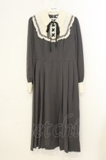 画像1: axes femme / ヨークレースアップロングワンピース M グレー×シロ O-26-08-08-016-AX-OP-IG-OS (1)