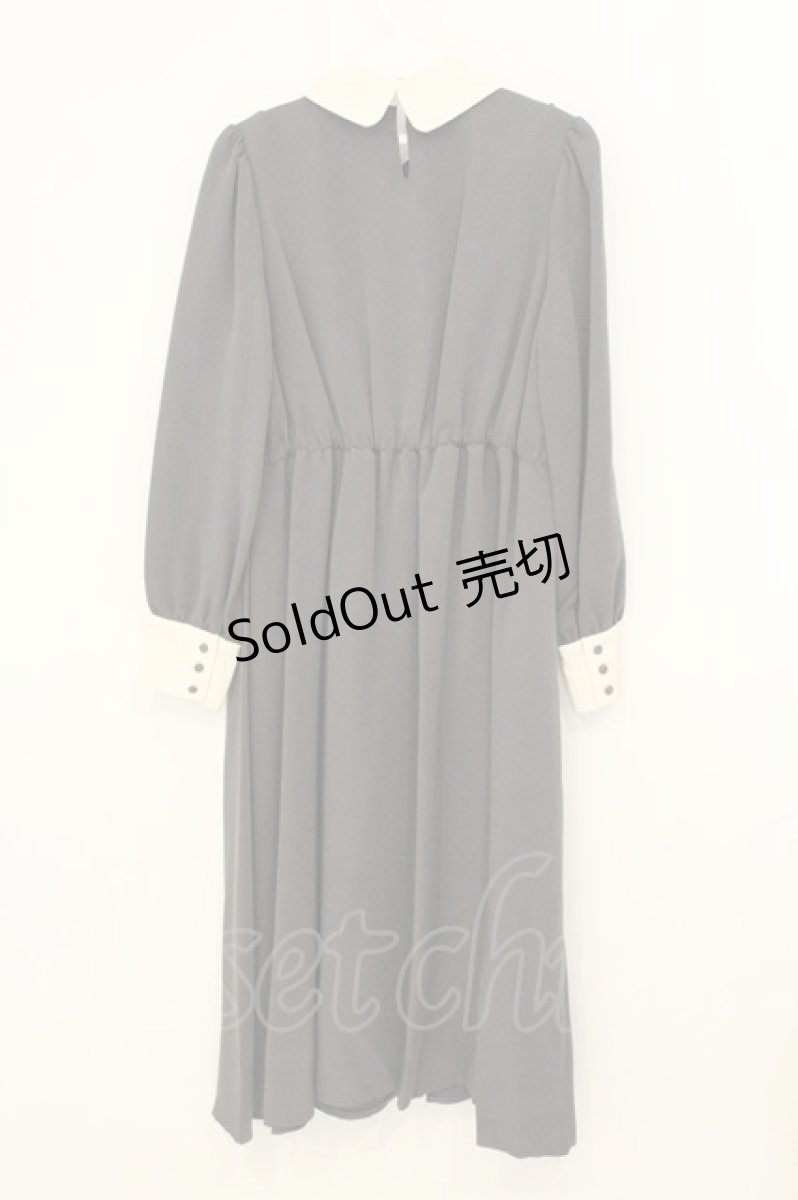 画像3: axes femme / ヨークレースアップロングワンピース M グレー×シロ O-26-08-08-016-AX-OP-IG-OS (3)