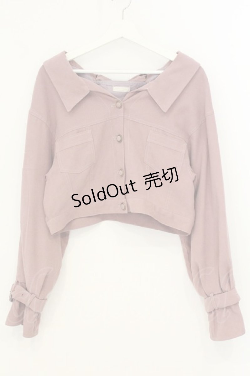 画像1: axes femme POETIQUE / バックレースアップジャケット M ピンク O-26-08-08-003-AX-JA-IG-OS (1)
