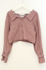 画像1: axes femme POETIQUE / バックレースアップジャケット M ピンク O-26-08-08-003-AX-JA-IG-OS (1)