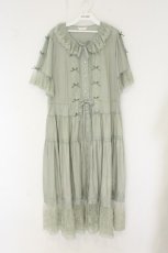 画像1: PINK HOUSE / ドットチュール×ローズチュールレース使いワンピース  薄荷 O-26-08-09-038-LO-OP-IG-OS (1)