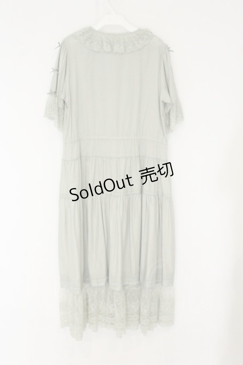 画像3: PINK HOUSE / ドットチュール×ローズチュールレース使いワンピース  薄荷 O-26-08-09-038-LO-OP-IG-OS (3)