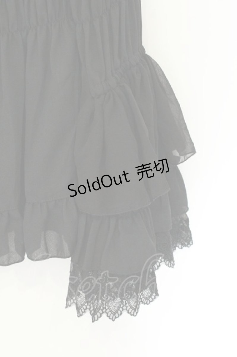 画像3: ATELIER PIERROT / ローズオフショルダーシャーリングブラウス  ブラック O-26-08-09-012-EL-BL-IG-OS (3)