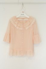 画像1: Emily Temple cute / バルーンスリーブブラウス  サーモンピンク O-26-08-09-018-ET-BL-IG-OS (1)