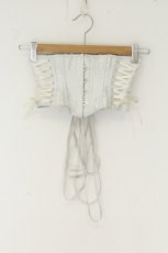 画像1: ATELIER PIERROT / Grim Shadows Corset  ホワイト＊シルバー O-26-08-09-026-EL-ZA-IG-OS (1)
